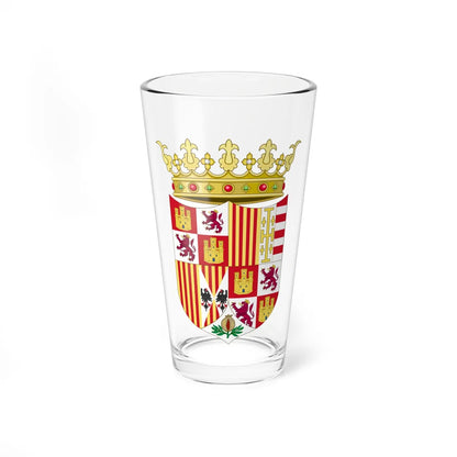 Coat of Arms of Ferdinand II of Aragon 1504-1513 (Spain) (Coat of Arms) Pint Glass 16oz 16oz - Go Mug Yourself