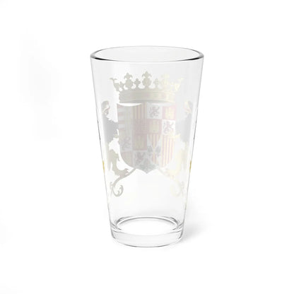 Coat of Arms of Ferdinand II of Aragon with supporters 1513-1516 (Spain) (Coat of Arms) Pint Glass 16oz - Go Mug Yourself