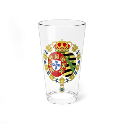 Coat of Arms of Ferdinand II of Portugal Seraphin Order (Portugal) (Coat of Arms) Pint Glass 16oz 16oz - Go Mug Yourself