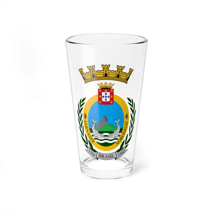 Coat of Arms of Fernando de Noronha (Brazil) (Coat of Arms) Pint Glass 16oz 16oz - Go Mug Yourself
