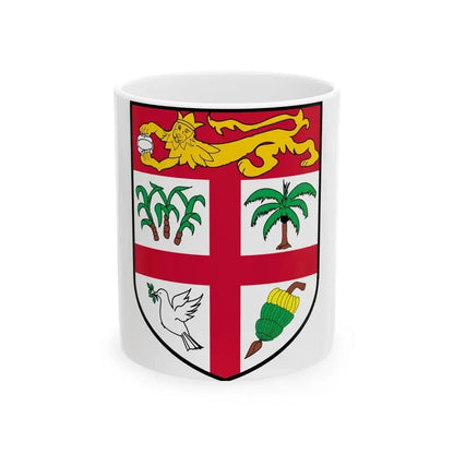 Coat of arms of Fiji 2 - White Coffee Mug 11oz - Go Mug Yourself