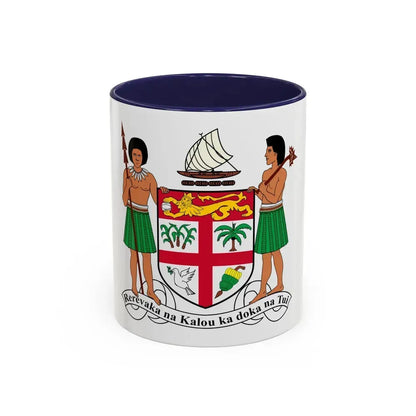 Coat of arms of Fiji - Accent Coffee Mug 11oz Navy - Go Mug Yourself