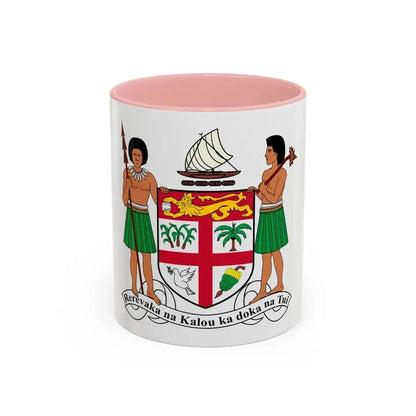 Coat of arms of Fiji - Accent Coffee Mug 11oz Pink - Go Mug Yourself