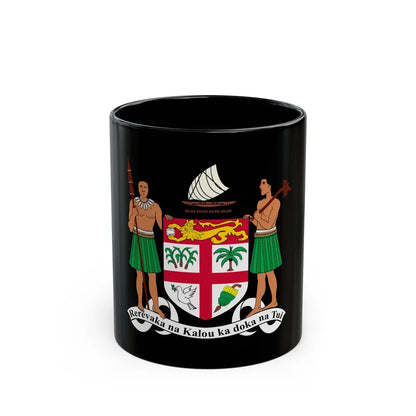 Coat of arms of Fiji - Black Coffee Mug-11oz-Go Mug Yourself