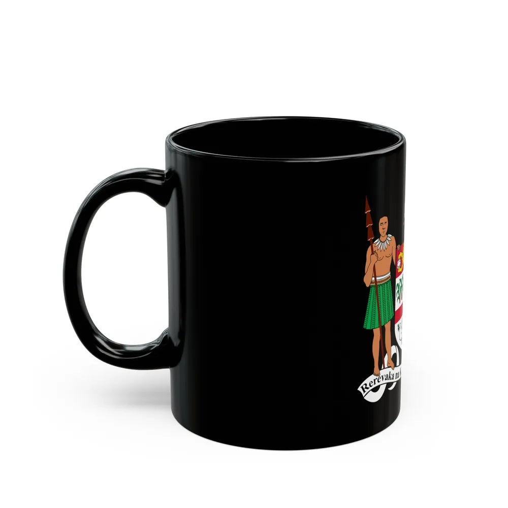 Coat of arms of Fiji - Black Coffee Mug-Go Mug Yourself