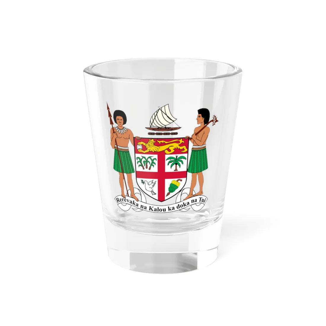 Coat of arms of Fiji (Fiji) (Coat of Arms) Shot Glass 1.5oz 1.5oz - Go Mug Yourself