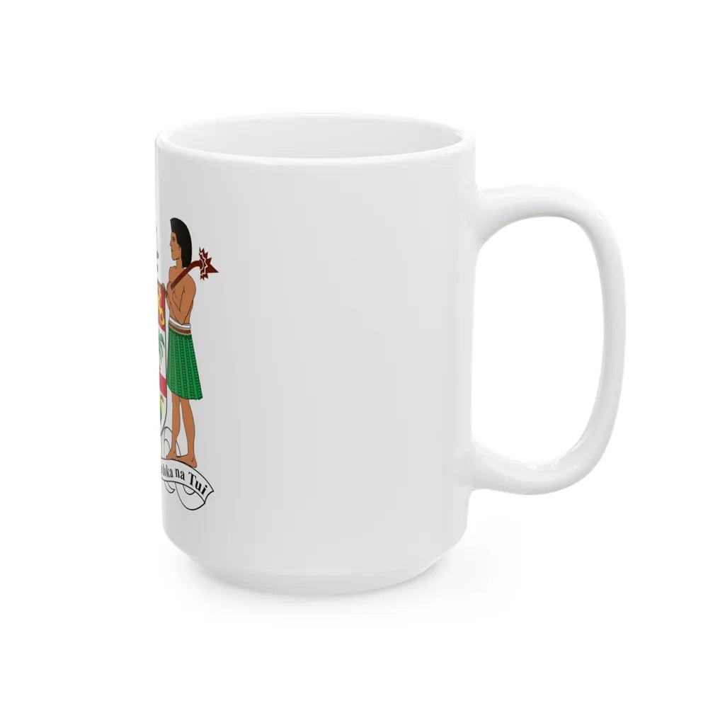 Coat of arms of Fiji - White Coffee Mug-Go Mug Yourself