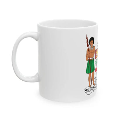 Coat of arms of Fiji - White Coffee Mug-Go Mug Yourself