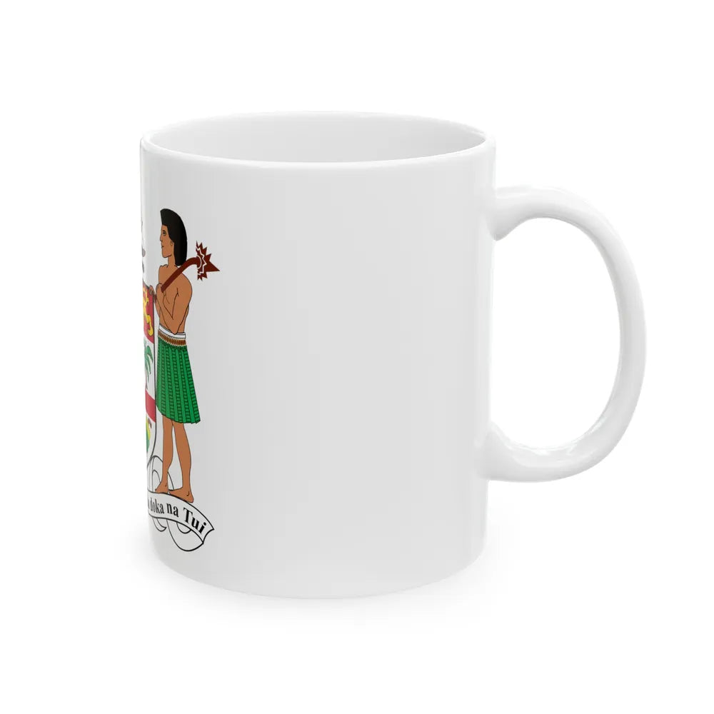 Coat of arms of Fiji - White Coffee Mug-Go Mug Yourself