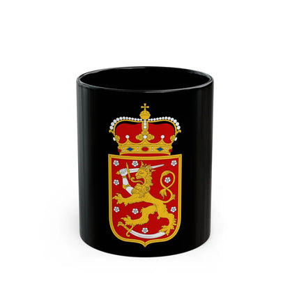 Coat of arms of Finland 1918 - Black Coffee Mug-11oz-Go Mug Yourself