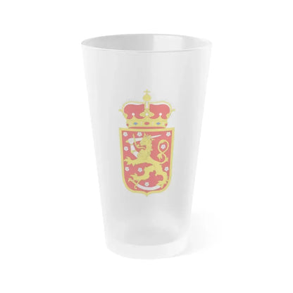 Coat of arms of Finland 1918 - Frosted Pint Glass 16oz Default Title - Go Mug Yourself