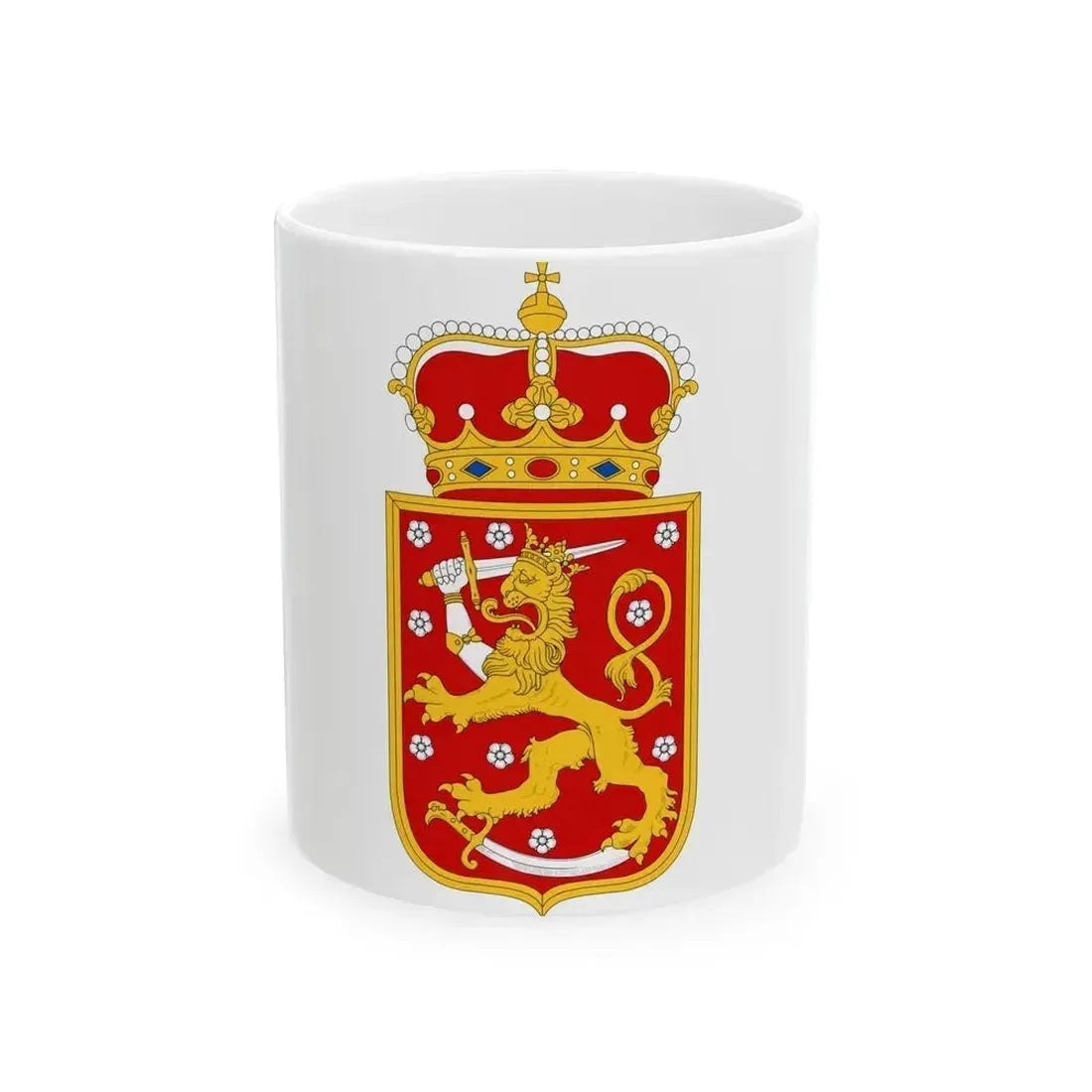 Coat of arms of Finland 1918 - White Coffee Mug 11oz - Go Mug Yourself