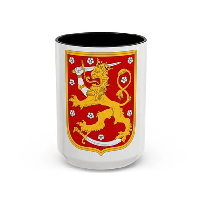 Coat of arms of Finland 1920 - Accent Coffee Mug 15oz Black - Go Mug Yourself