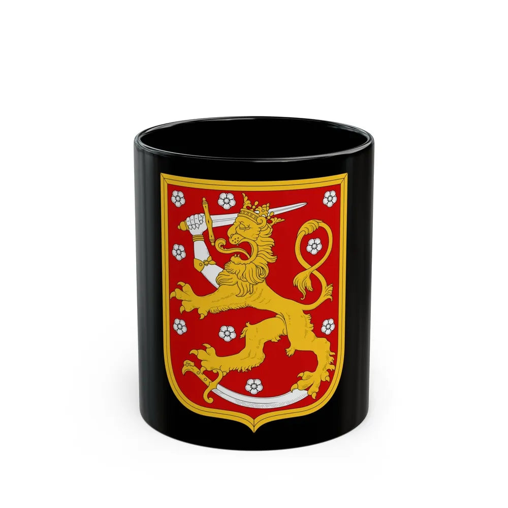 Coat of arms of Finland 1920 - Black Coffee Mug-11oz-Go Mug Yourself