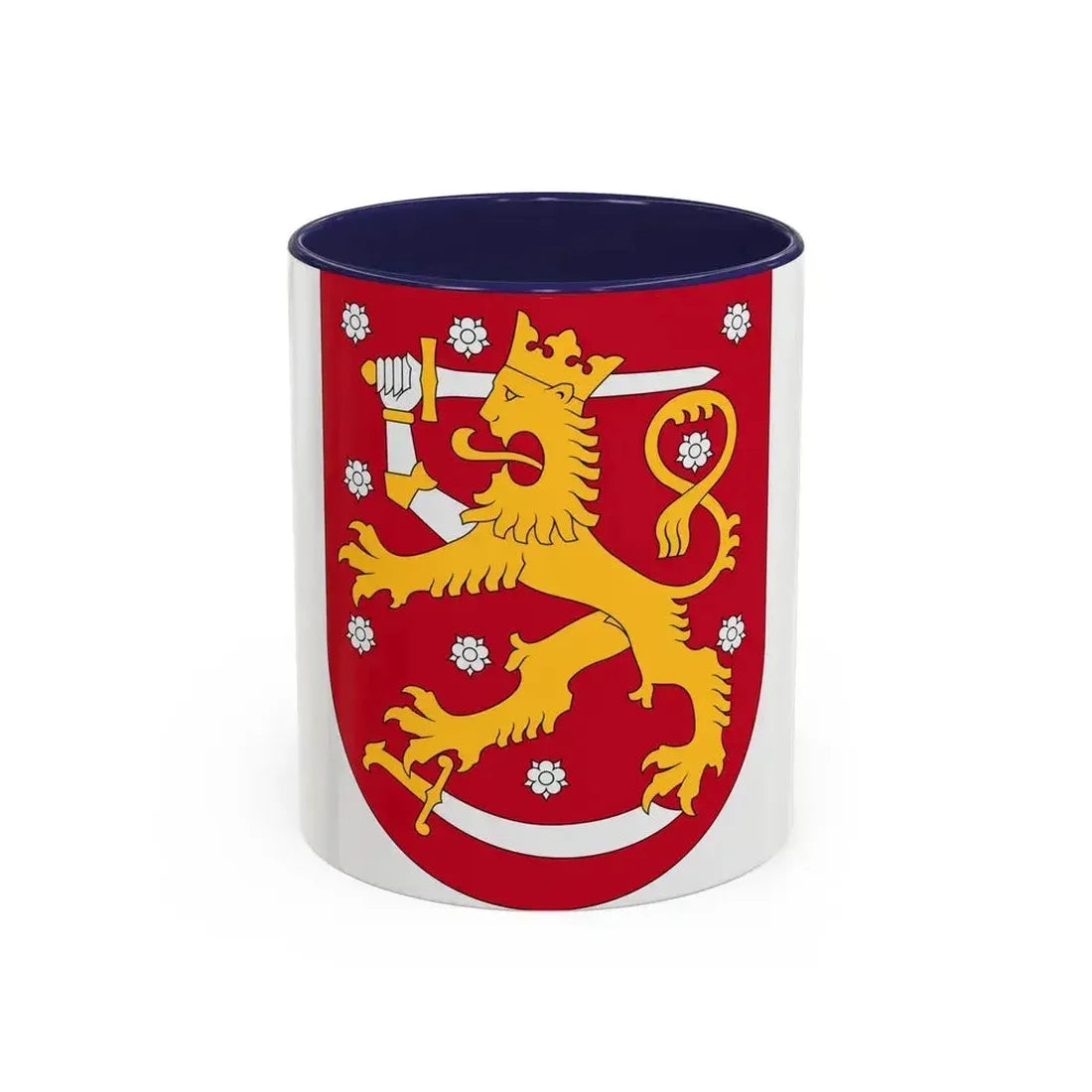 Coat of arms of Finland - Accent Coffee Mug 11oz Navy - Go Mug Yourself
