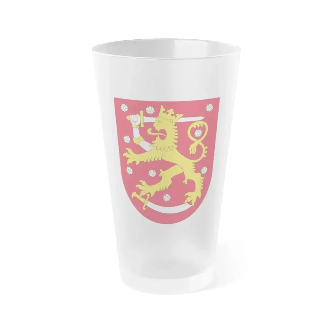 Coat of arms of Finland - Frosted Pint Glass 16oz Default Title - Go Mug Yourself