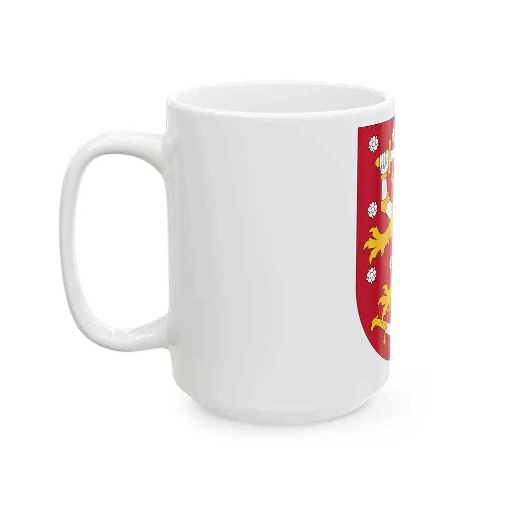 Coat of arms of Finland - White Coffee Mug-Go Mug Yourself