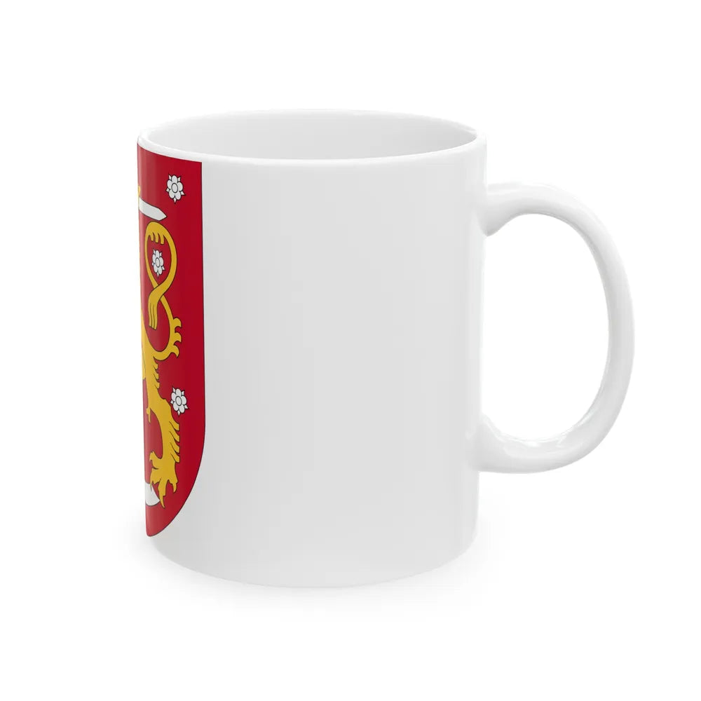 Coat of arms of Finland - White Coffee Mug-Go Mug Yourself