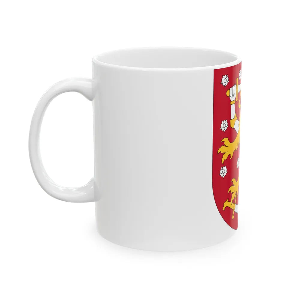 Coat of arms of Finland - White Coffee Mug-Go Mug Yourself