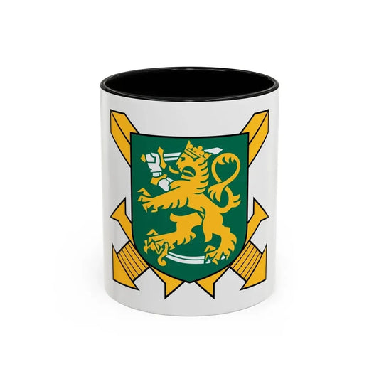 Coat of Arms of Finnish Ground Force - Accent Coffee Mug 11oz Black - Go Mug Yourself