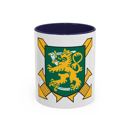 Coat of Arms of Finnish Ground Force - Accent Coffee Mug 11oz Navy - Go Mug Yourself