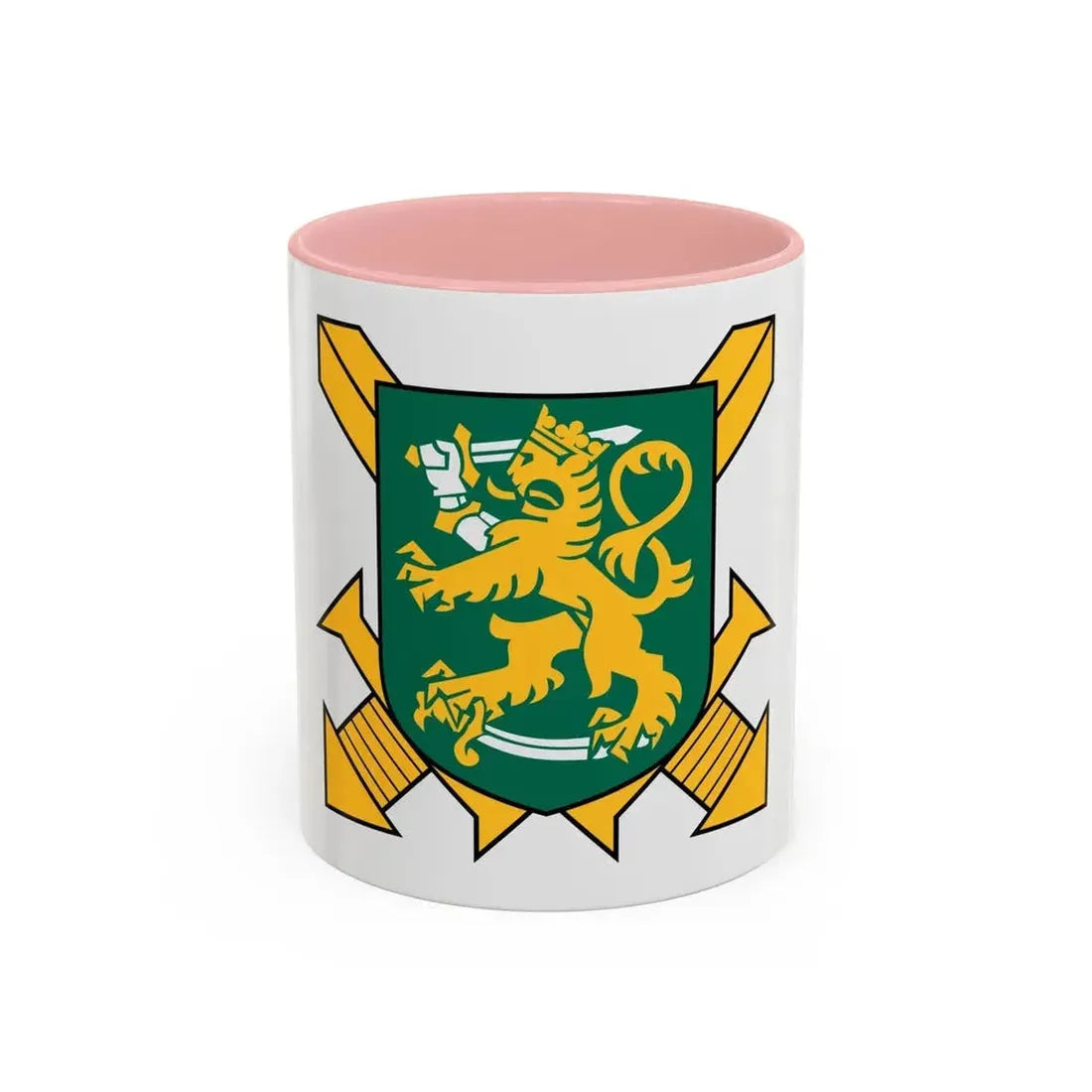 Coat of Arms of Finnish Ground Force - Accent Coffee Mug 11oz Pink - Go Mug Yourself