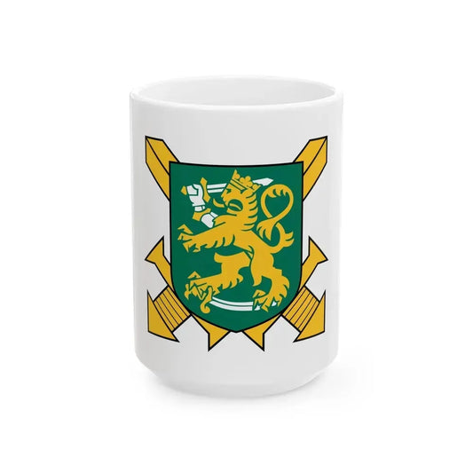 Coat of Arms of Finnish Ground Force - White Coffee Mug 15oz - Go Mug Yourself