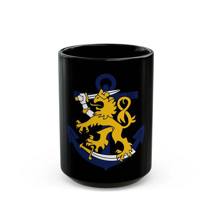 Coat of Arms of Finnish Navy - Black Coffee Mug-15oz-Go Mug Yourself