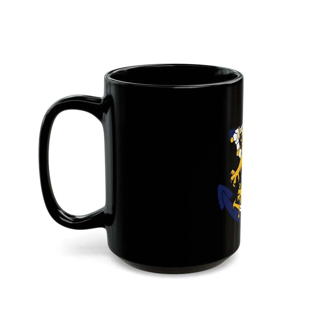 Coat of Arms of Finnish Navy - Black Coffee Mug-Go Mug Yourself