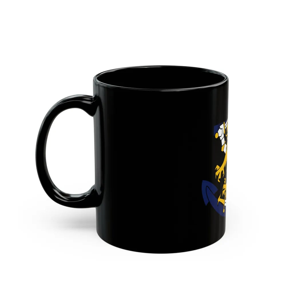 Coat of Arms of Finnish Navy - Black Coffee Mug-Go Mug Yourself