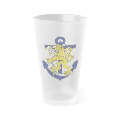 Coat of Arms of Finnish Navy - Frosted Pint Glass 16oz Default Title - Go Mug Yourself