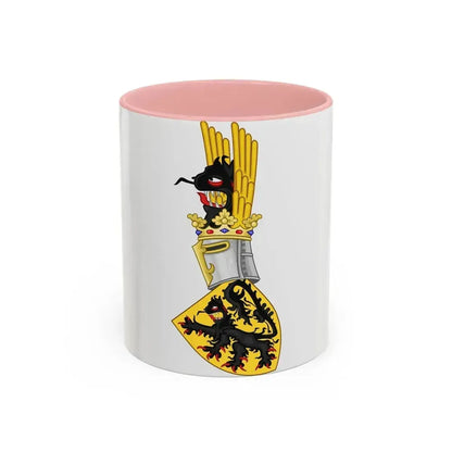 Coat of Arms of Flanders - Accent Coffee Mug 11oz Pink - Go Mug Yourself