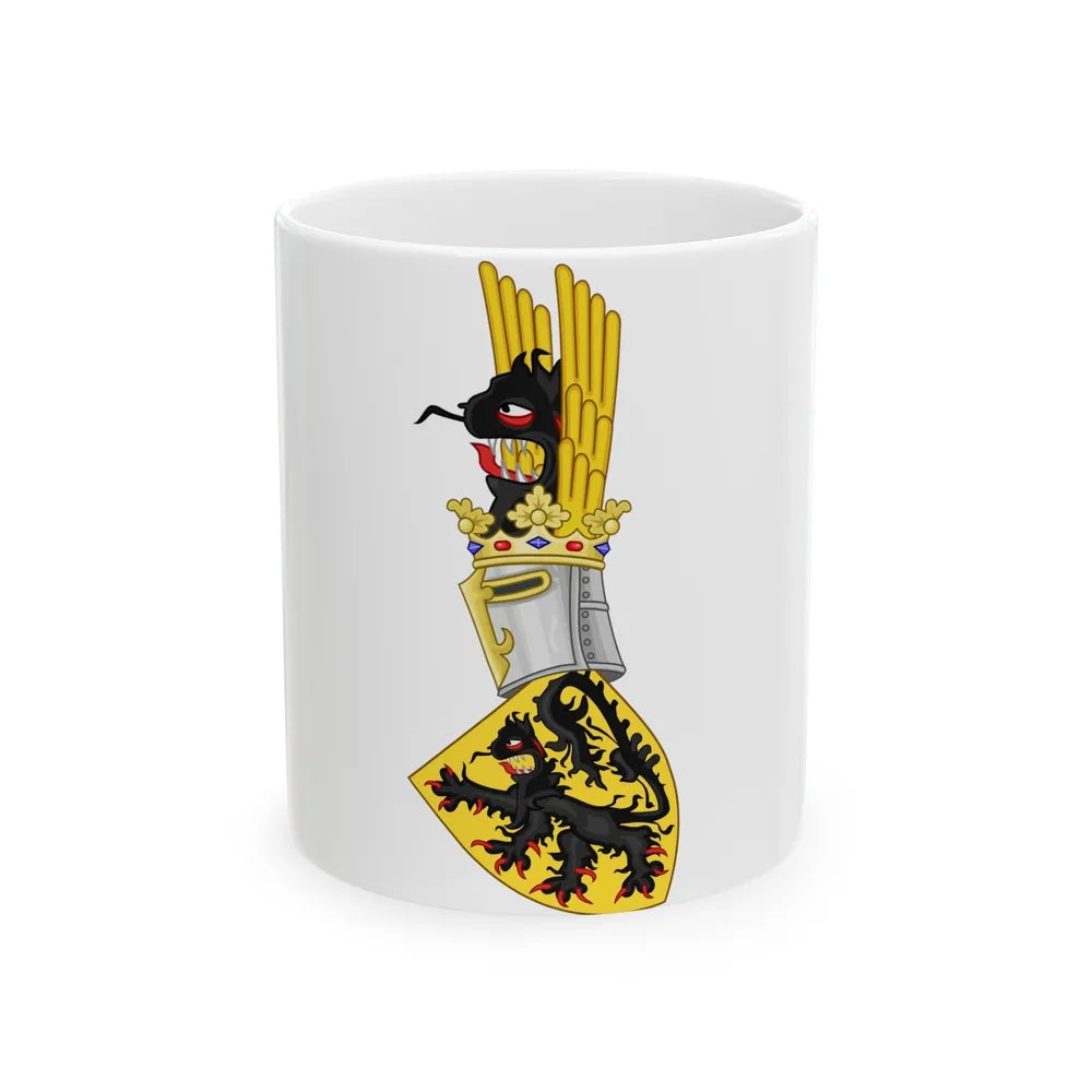 Coat of Arms of Flanders - White Coffee Mug-11oz-Go Mug Yourself