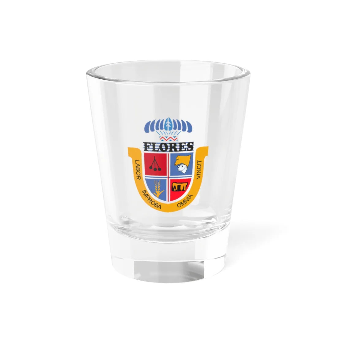 Coat of arms of Flores Department (Uruguay) (Coat of Arms) Shot Glass 1.5oz 1.5oz - Go Mug Yourself