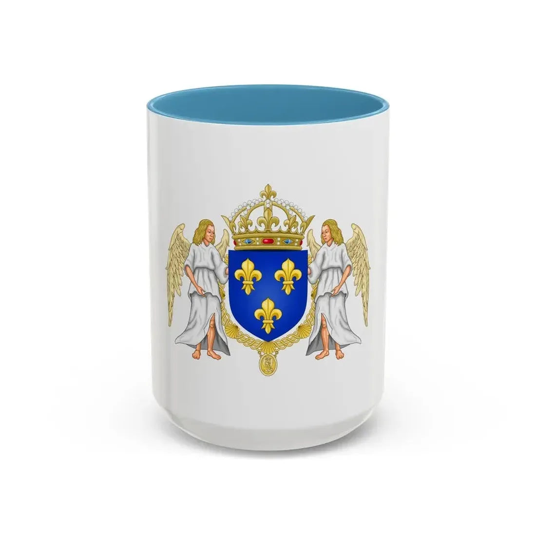 Coat of arms of France 1515-1578 - Accent Coffee Mug 15oz Light Blue - Go Mug Yourself