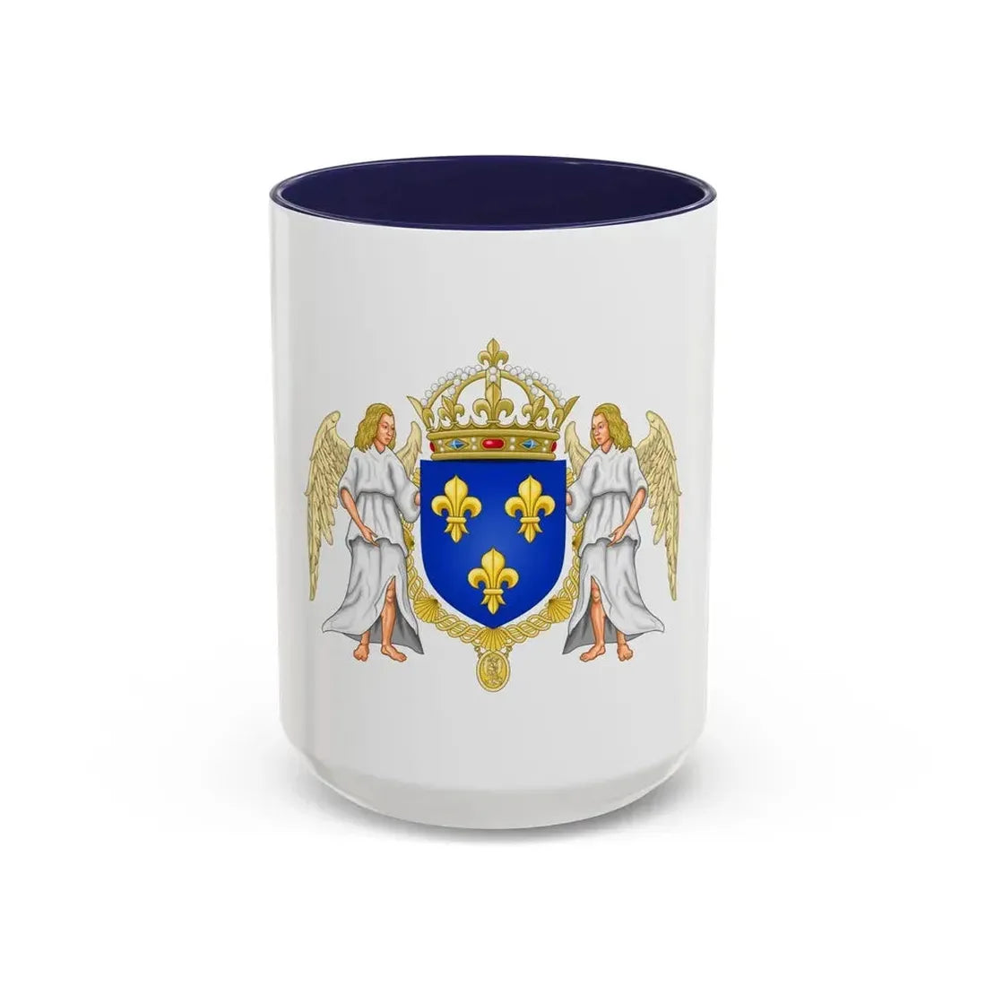 Coat of arms of France 1515-1578 - Accent Coffee Mug 15oz Navy - Go Mug Yourself