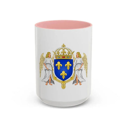 Coat of arms of France 1515-1578 - Accent Coffee Mug 15oz Pink - Go Mug Yourself