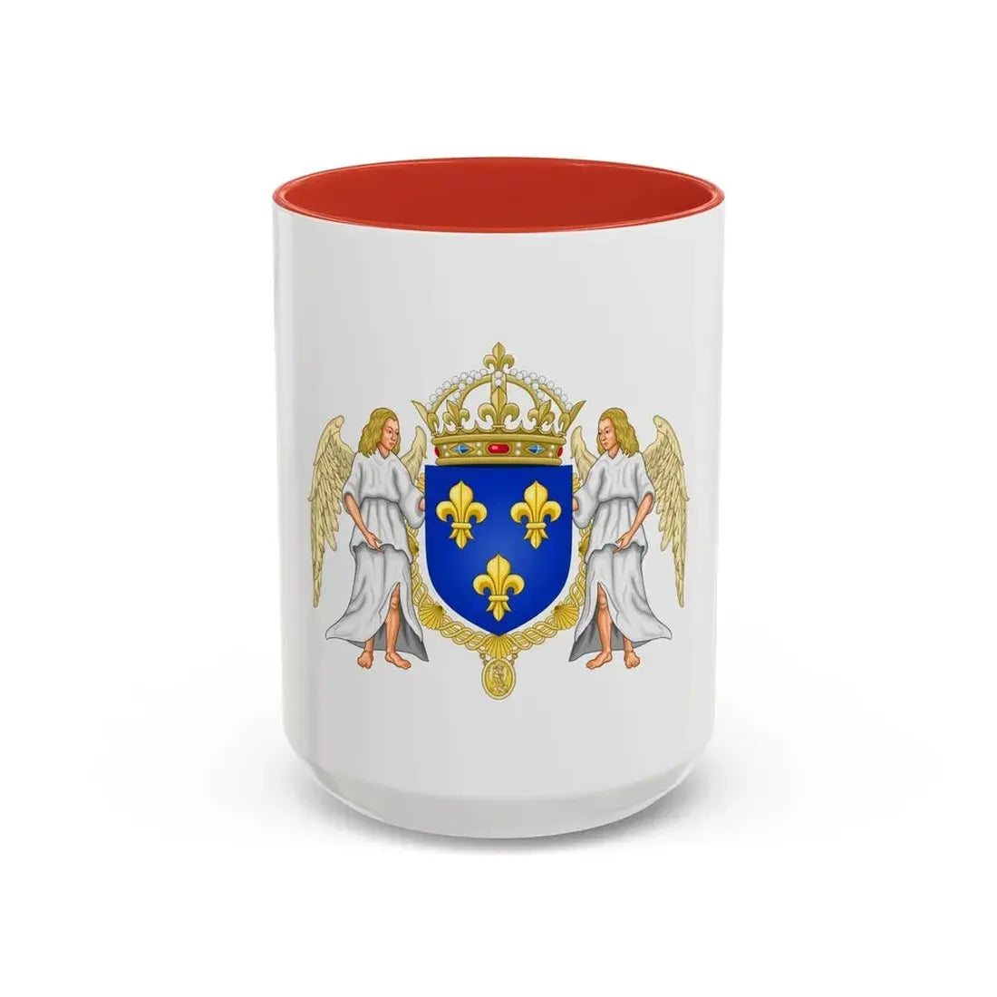 Coat of arms of France 1515-1578 - Accent Coffee Mug 15oz Red - Go Mug Yourself