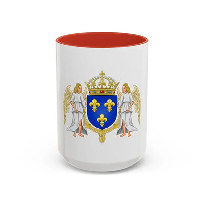 Coat of arms of France 1515-1578 - Accent Coffee Mug 15oz Red - Go Mug Yourself