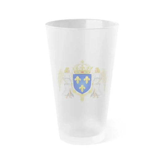 Coat of arms of France 1515-1578 - Frosted Pint Glass 16oz 16oz Frosted - Go Mug Yourself