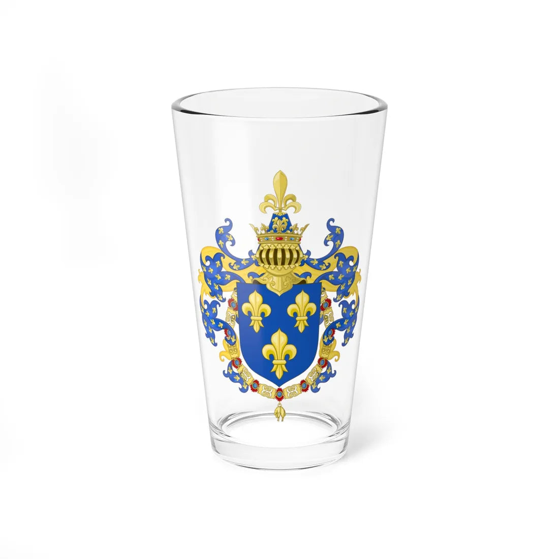 Coat of Arms of Francis I Francis II and Charles IX of France Order of the Golden Fleece (Netherlands) (Coat of Arms) Pint Glass 16oz 16oz - Go Mug Yourself