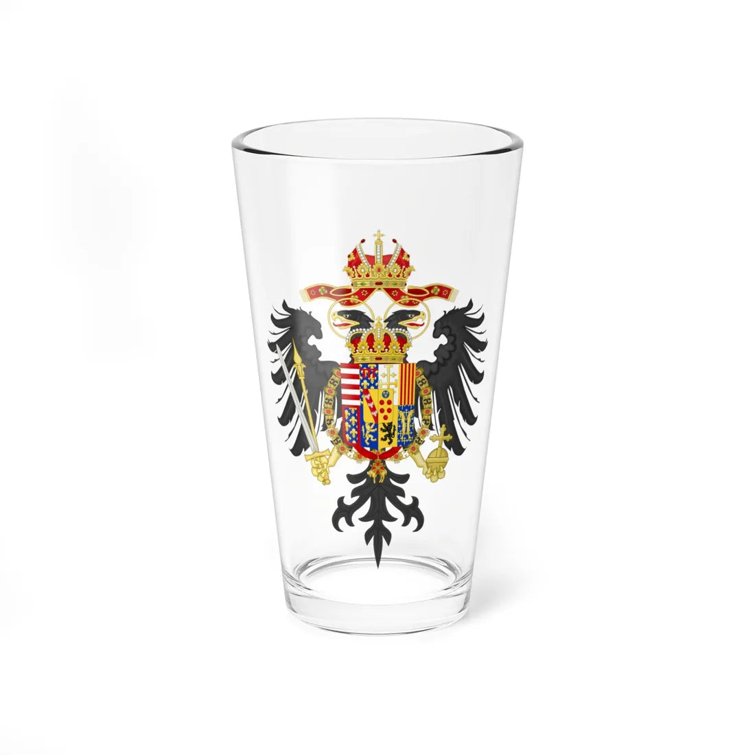 Coat of Arms of Francis I Holy Roman Emperor (Austria) (Coat of Arms) Pint Glass 16oz 16oz - Go Mug Yourself