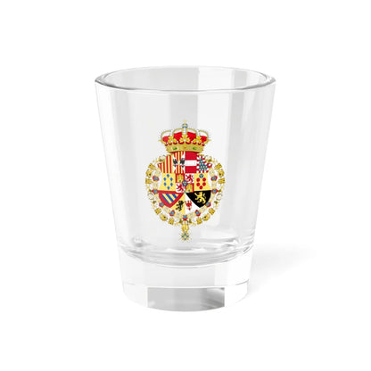 Coat of Arms of Francis of Assisi King of Spain Order of Charles III Version (Spain) (Coat of Arms) Shot Glass 1.5oz 1.5oz - Go Mug Yourself