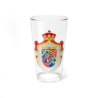 Coat of Arms of Francisco 2nd Lord of Meirás 11th Marquis of Villaverde and Spanish Grandee (Spain) (Coat of Arms) Pint Glass 16oz 16oz - Go Mug Yourself