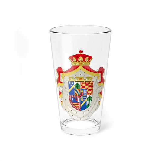 Coat of Arms of Francisco 2nd Lord of Meirás 11th Marquis of Villaverde and Spanish Grandee (Spain) (Coat of Arms) Pint Glass 16oz 16oz - Go Mug Yourself
