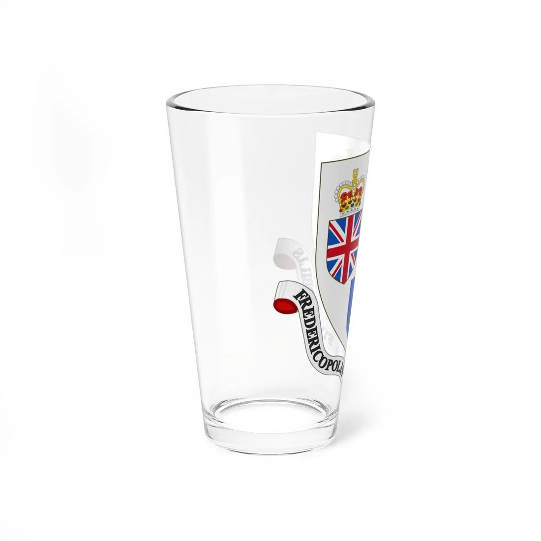 Coat of arms of Fredericton New Brunswick (Canada) (Coat of Arms) Pint Glass 16oz - Go Mug Yourself