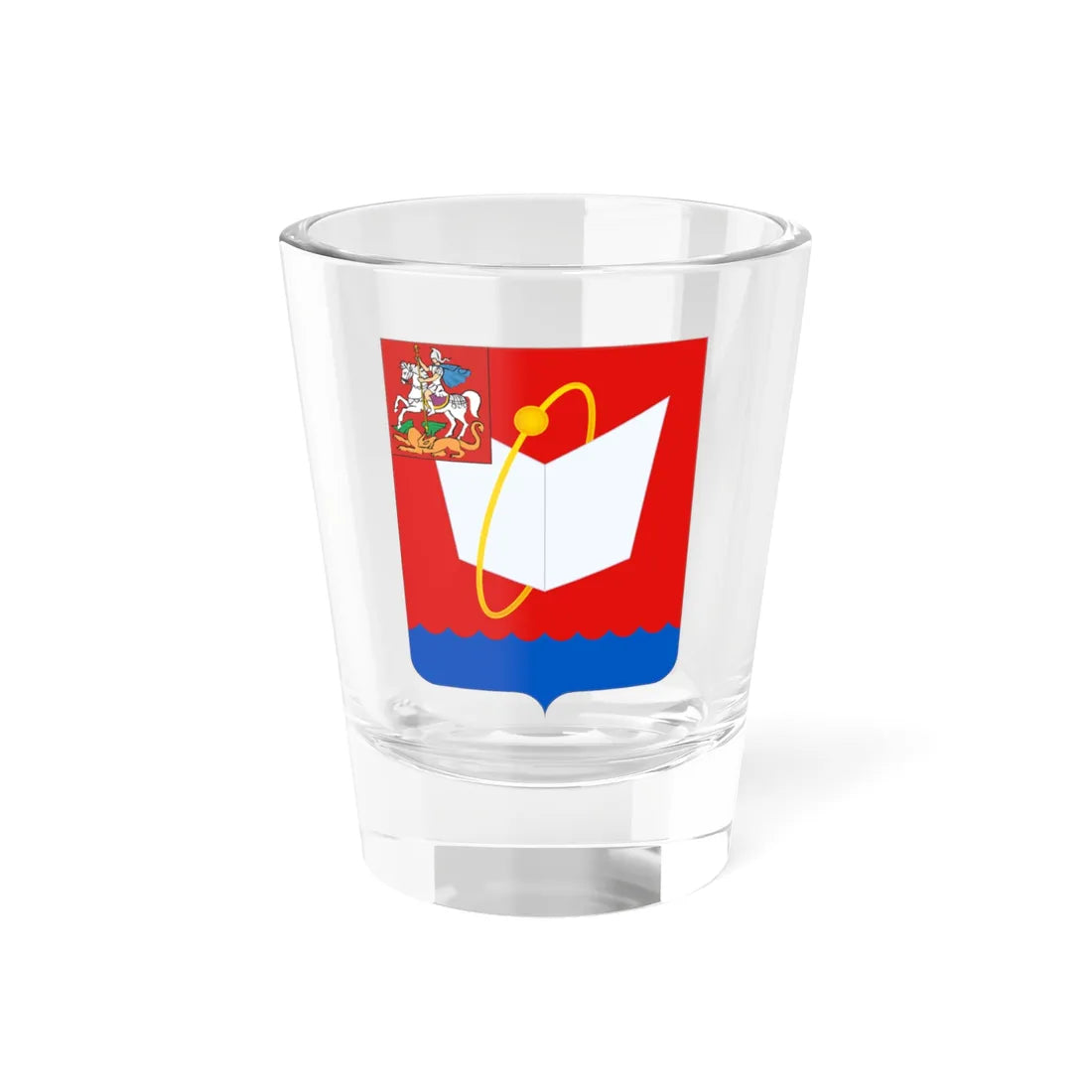 Coat of Arms of Fryazino Moscow oblast (Russia) (Coat of Arms) Shot Glass 1.5oz 1.5oz - Go Mug Yourself