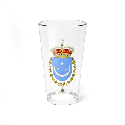 Coat of Arms of Fuad I of Egypt as Knight of the Order of Charles III (Egypt) (Coat of Arms) Pint Glass 16oz 16oz - Go Mug Yourself