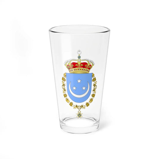 Coat of Arms of Fuad I of Egypt as Knight of the Order of Charles III (Spain) (Coat of Arms) Pint Glass 16oz 16oz - Go Mug Yourself