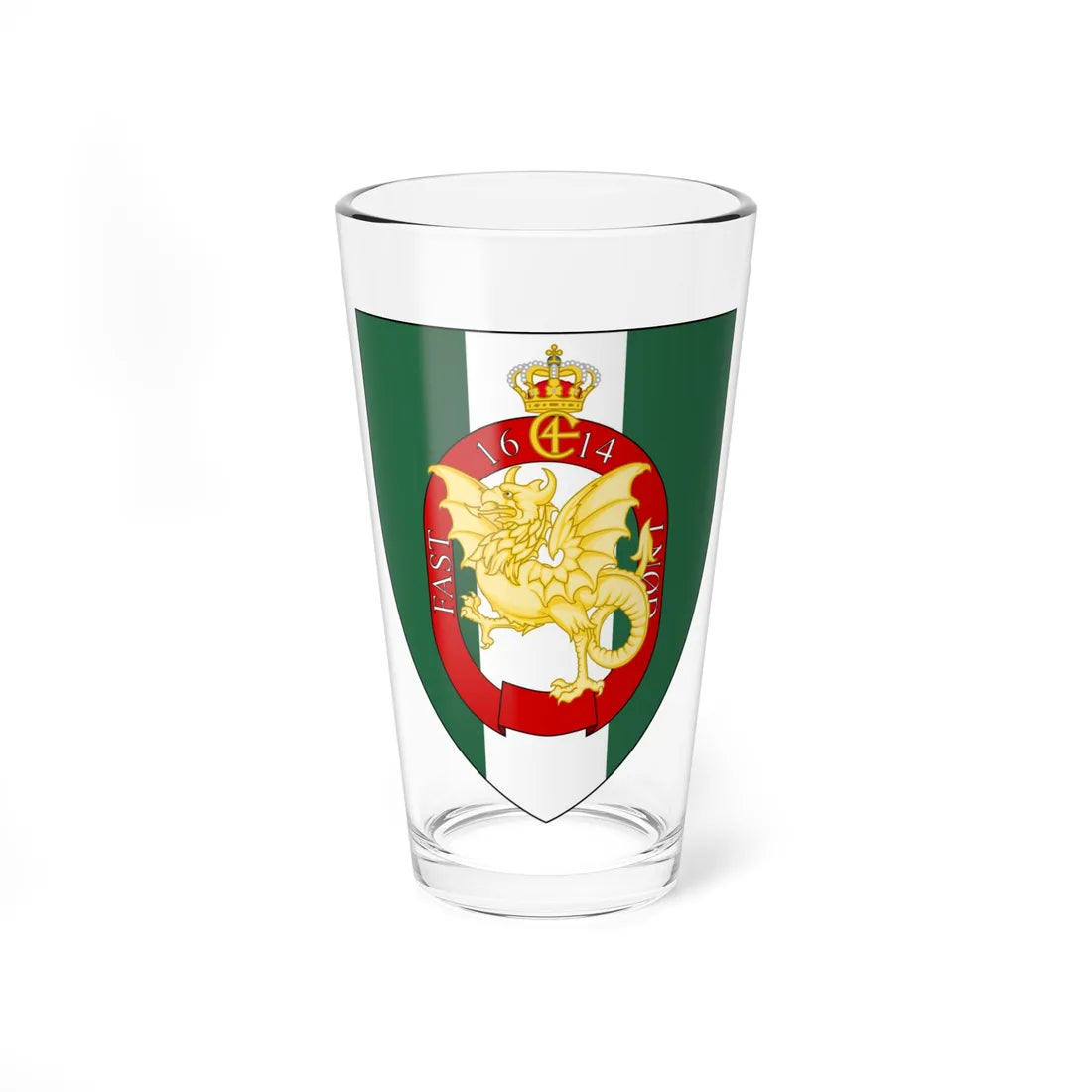 Coat of arms of Funen Life Regiment (Denmark) (Coat of Arms) Pint Glass 16oz 16oz - Go Mug Yourself